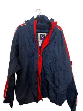 Against The Elements IM-9 Pro Sport Navy & Red Waterproof Nylon Jacket XXL
